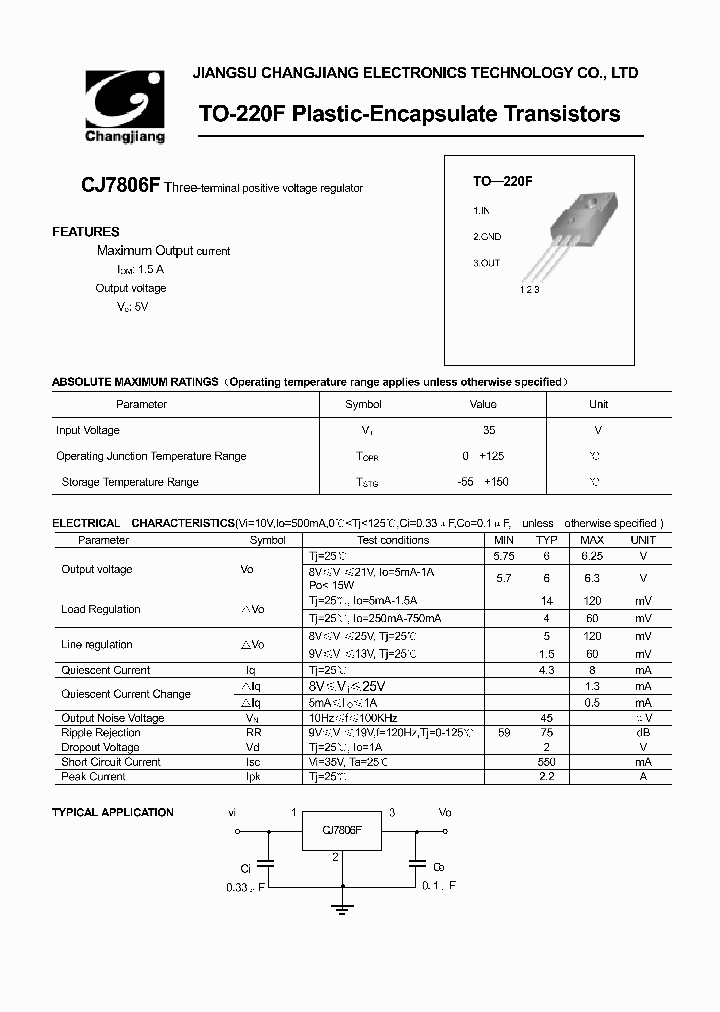 CJ7806F-TO-220F_1226245.PDF Datasheet