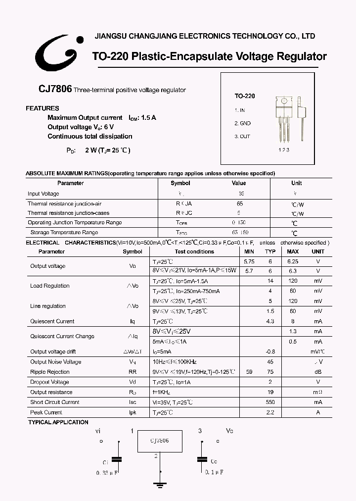 CJ7806-TO-220_1226246.PDF Datasheet
