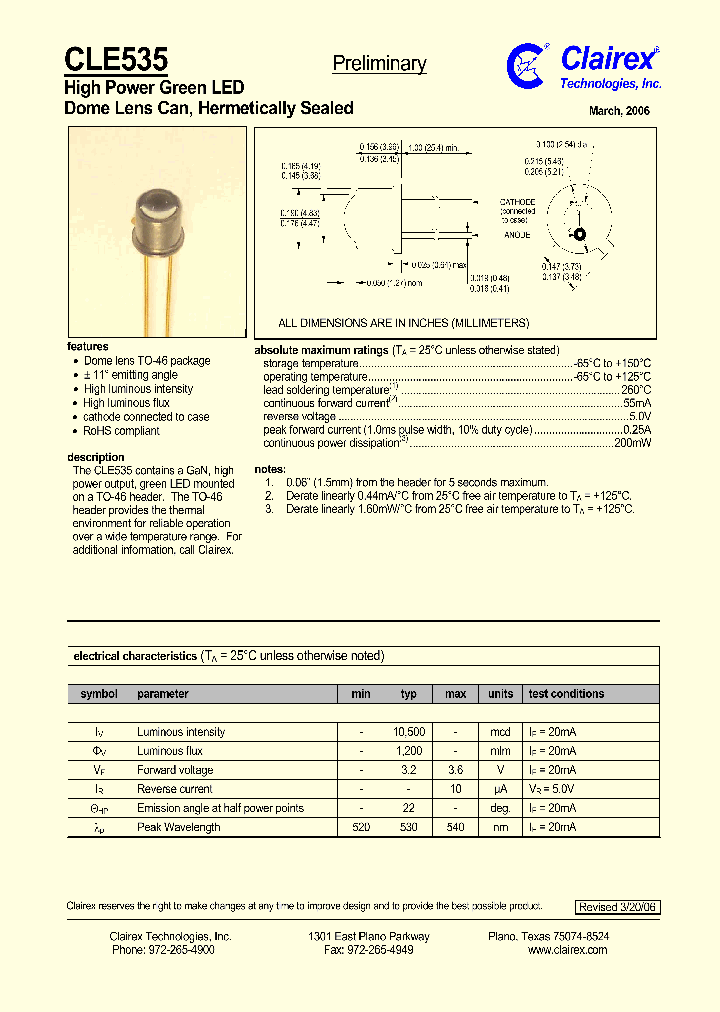 CLE535_1100092.PDF Datasheet