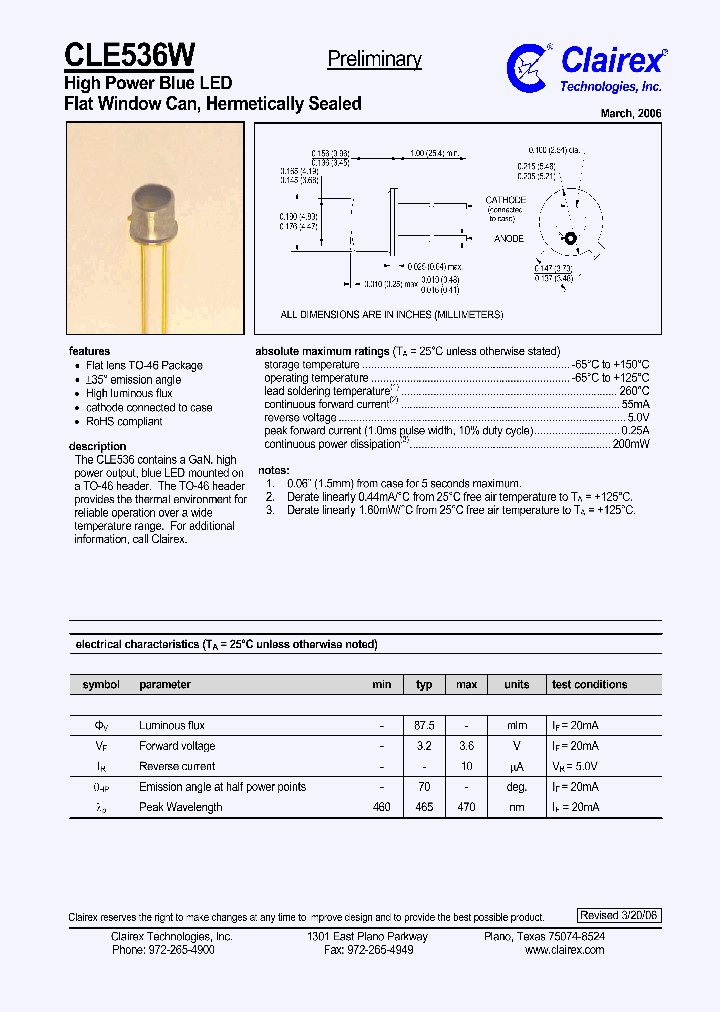 CLE536W_1100095.PDF Datasheet