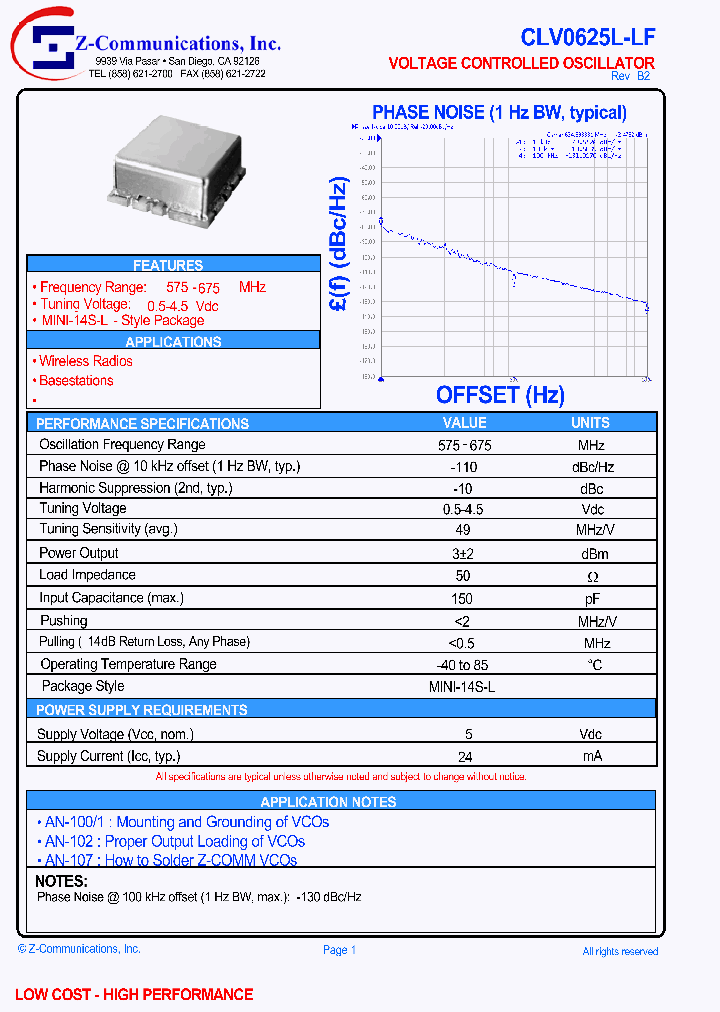 CLV0625L-LF_1113647.PDF Datasheet