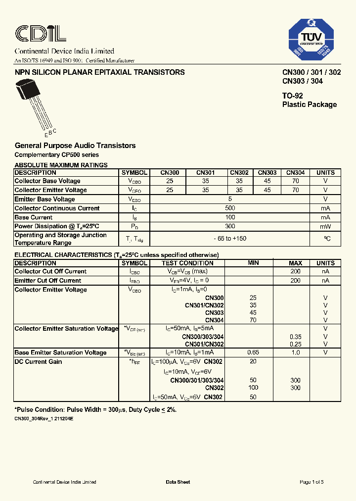 CN301_1158555.PDF Datasheet