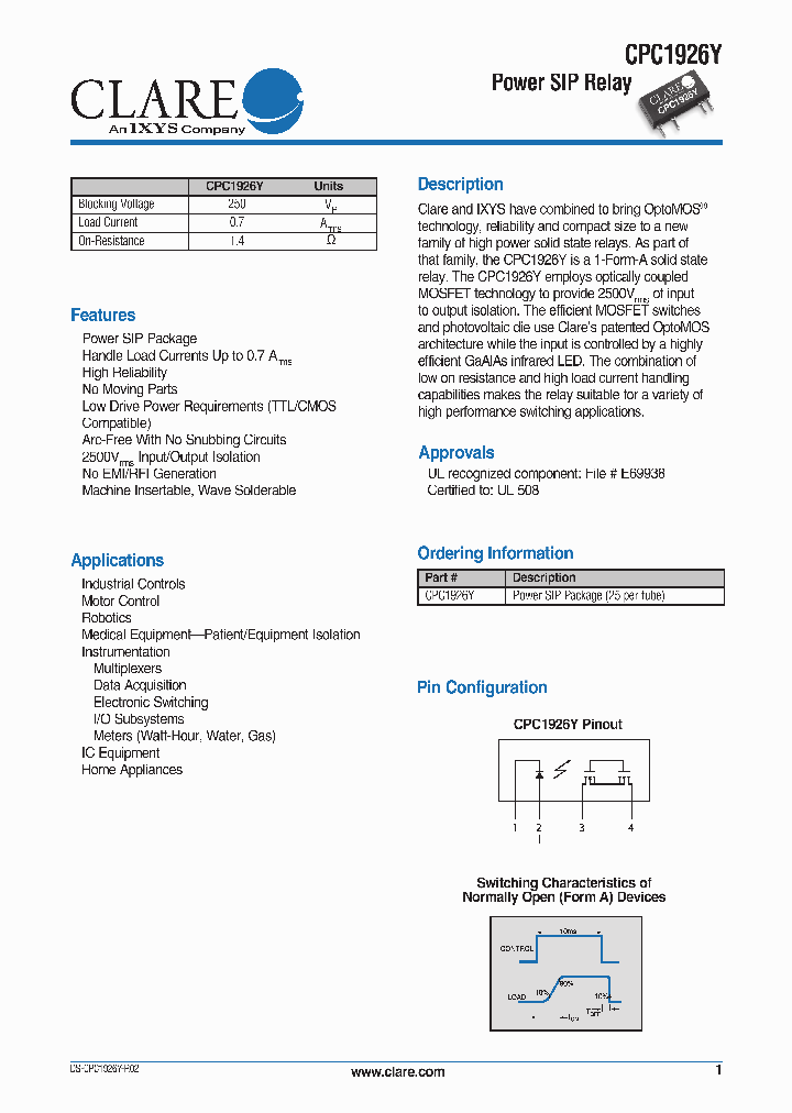 CPC1926Y_1227976.PDF Datasheet