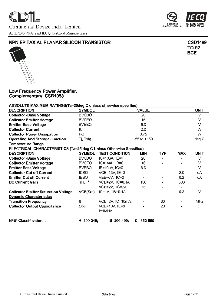 CSD1489_1166509.PDF Datasheet