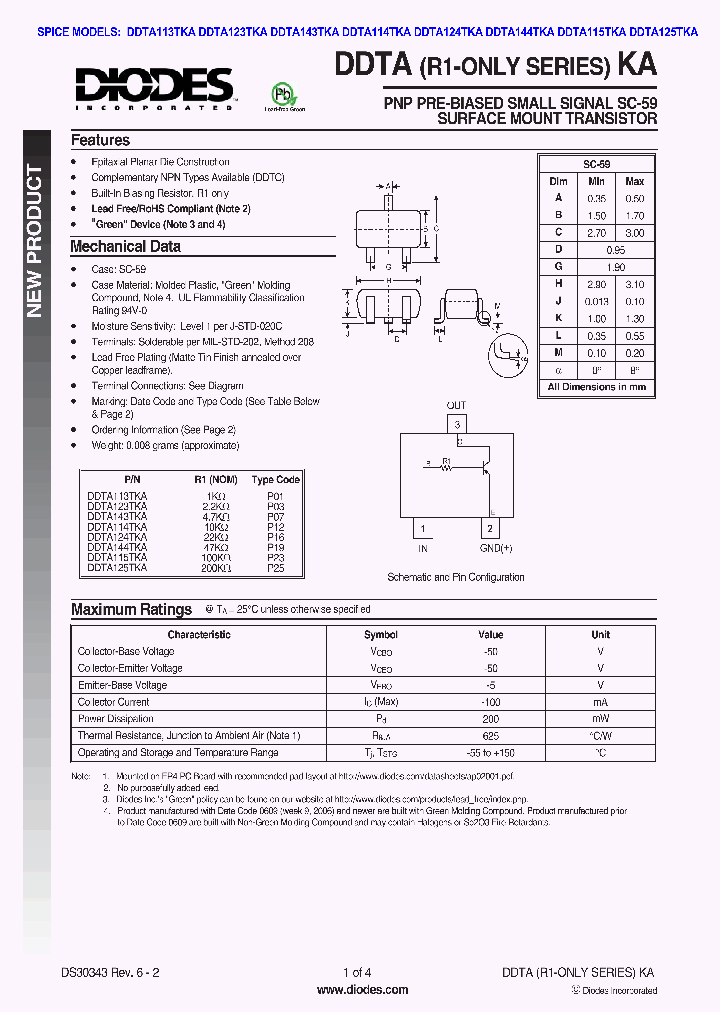 DDTA144TKA-7-F_1231970.PDF Datasheet