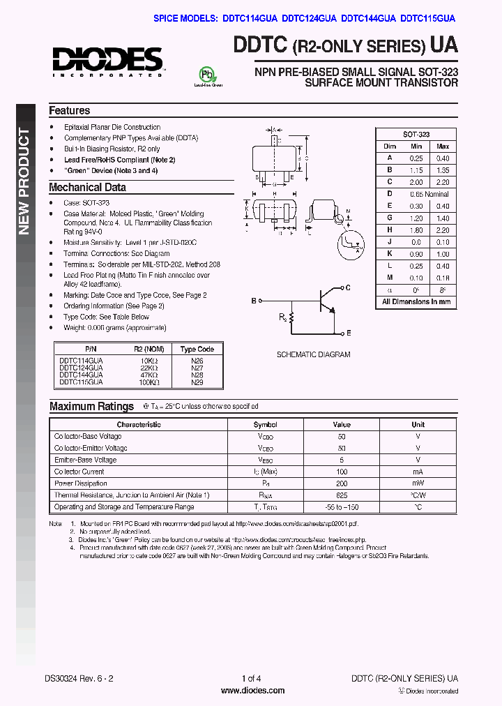 DDTC144GUA-7-F_1232011.PDF Datasheet