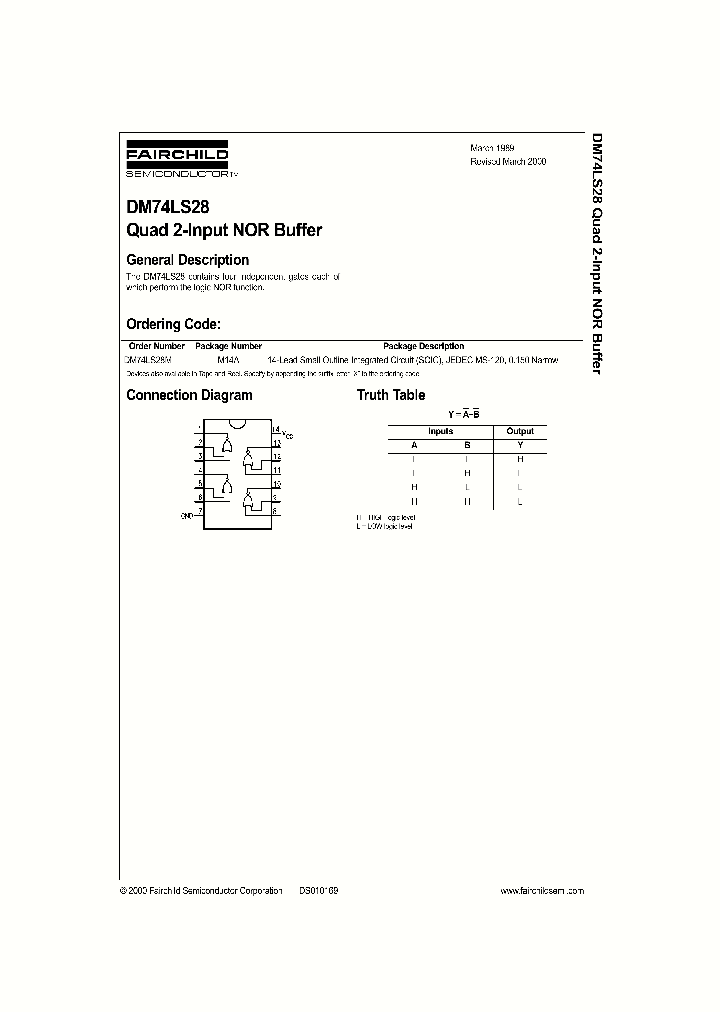 DM74LS28M_1233215.PDF Datasheet