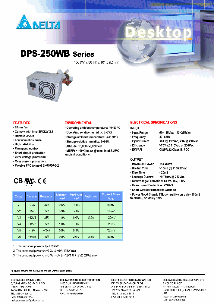 DPS-250WB_1233700.PDF Datasheet