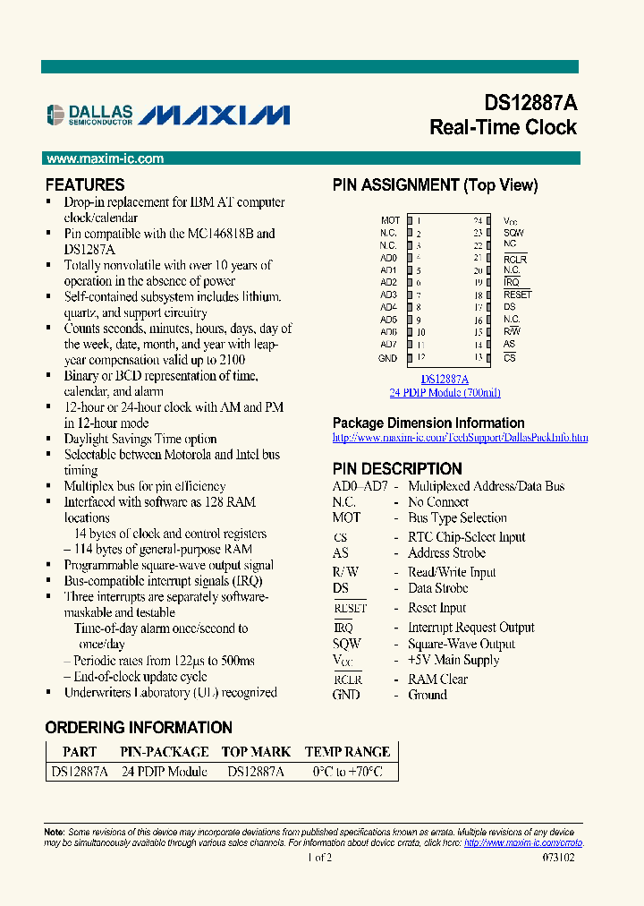DS12887A_1134522.PDF Datasheet