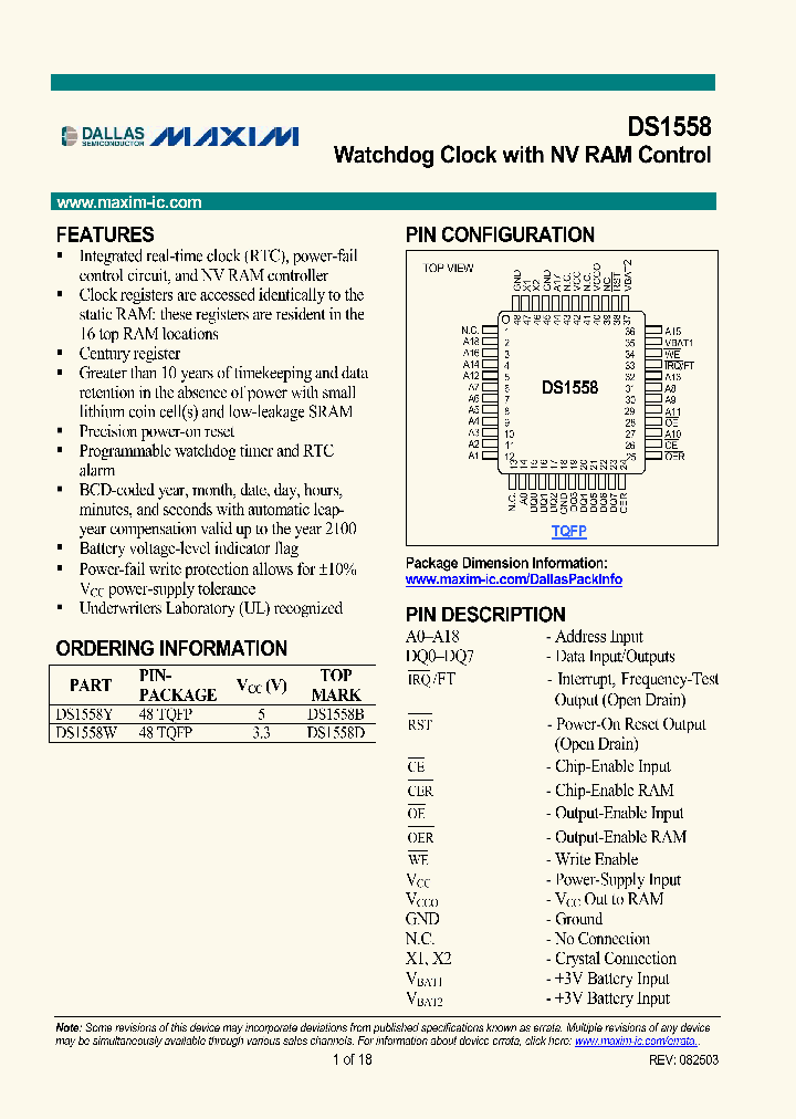 DS1558Y_1234002.PDF Datasheet