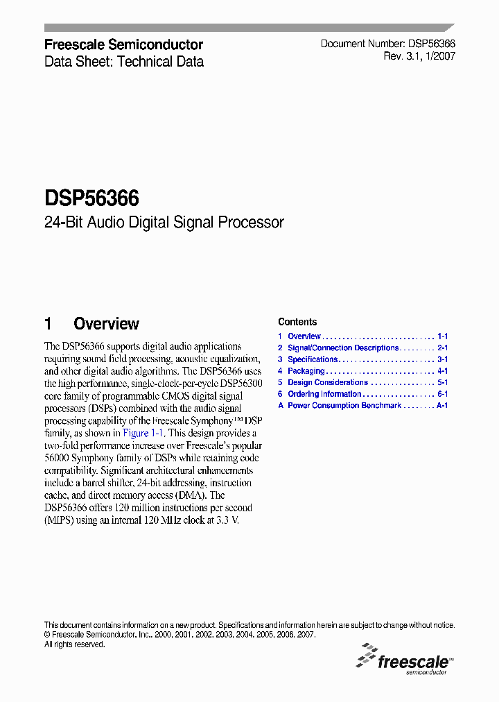 DSP56366P_1123380.PDF Datasheet