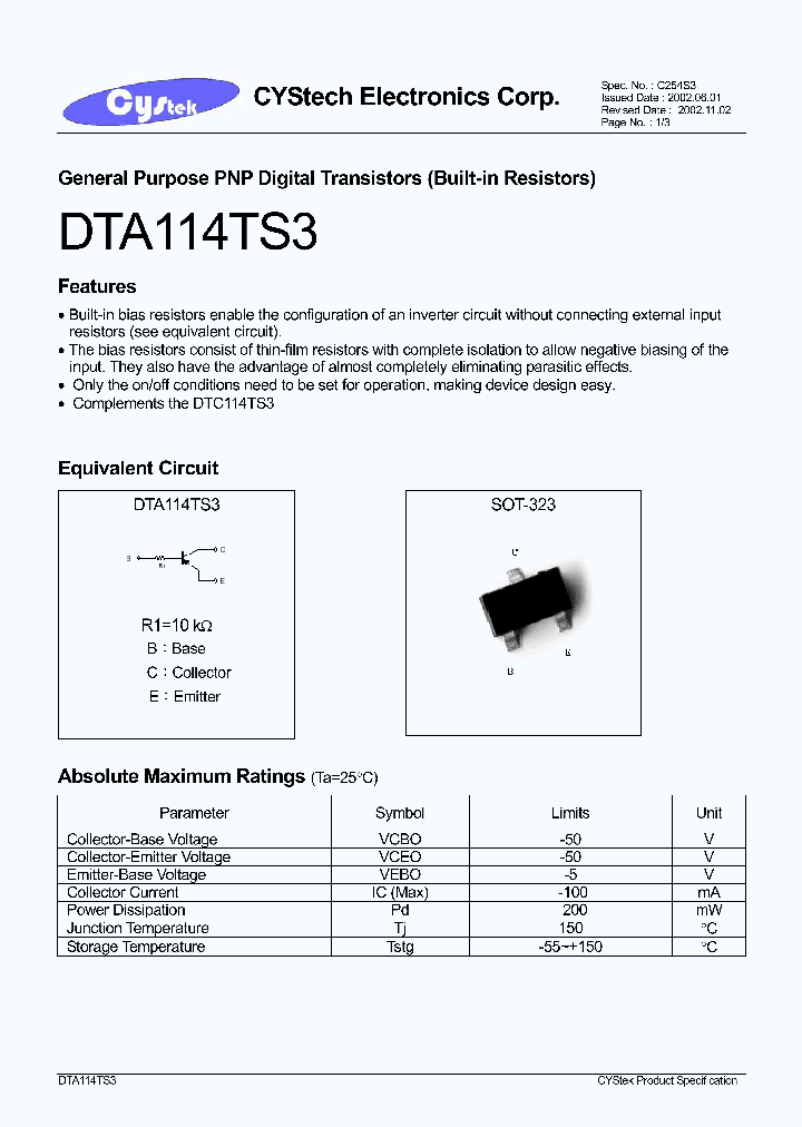 DTC114TS3_1235096.PDF Datasheet