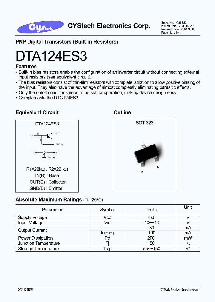 DTC124ES3_1235137.PDF Datasheet