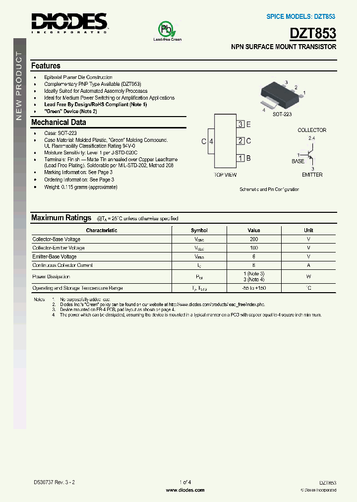 DZT853_1117437.PDF Datasheet
