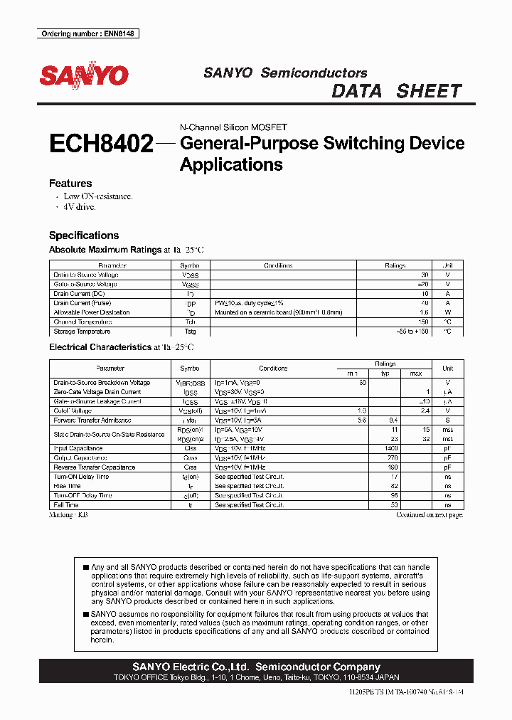 ECH8402_1102058.PDF Datasheet