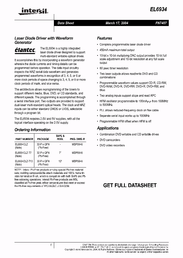 EL6934CLZ_1060492.PDF Datasheet