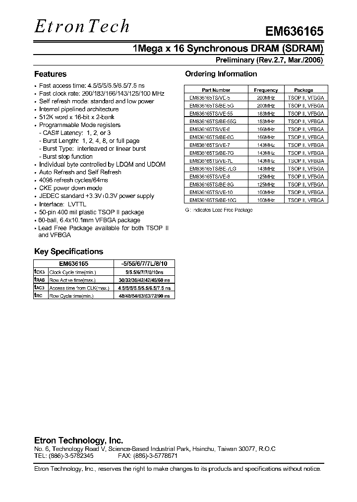 EM636165TSVE-7L_634085.PDF Datasheet