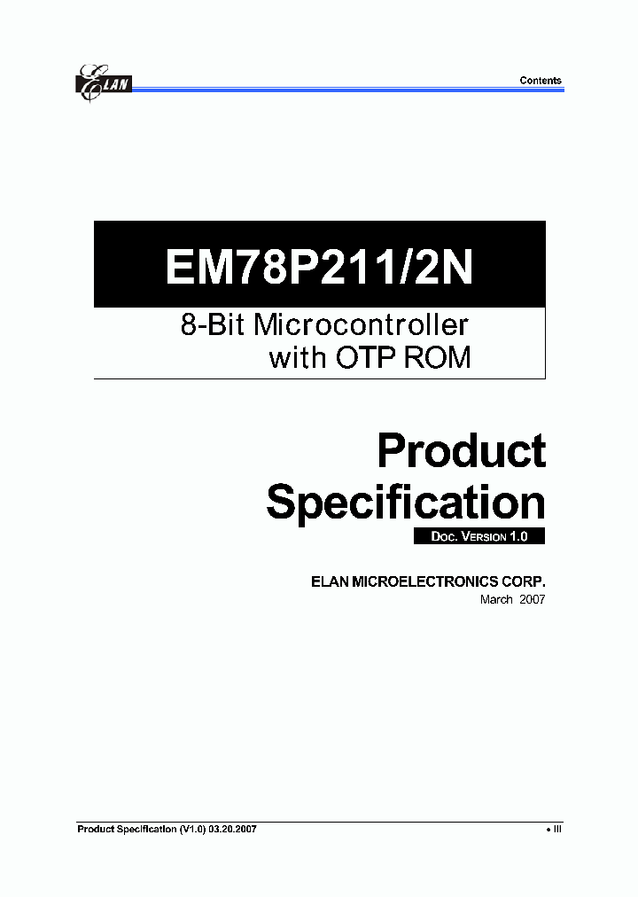EM78P211_1021225.PDF Datasheet