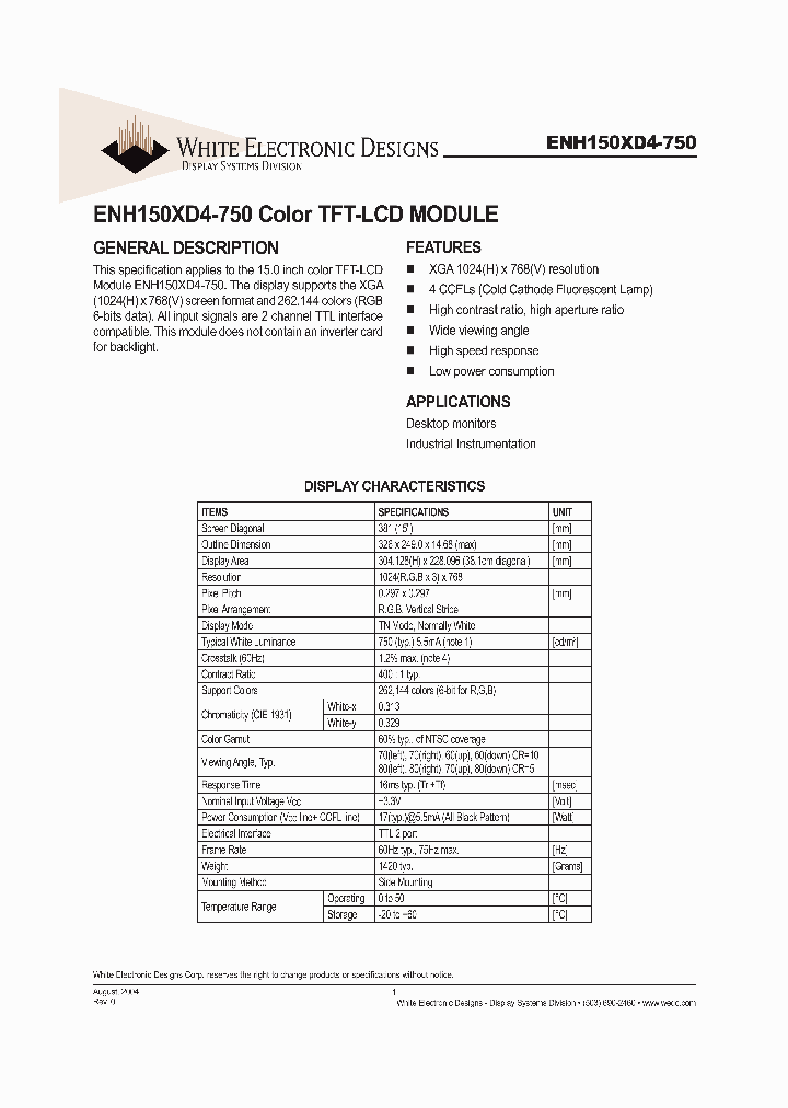 ENH150XD4-750_1237362.PDF Datasheet