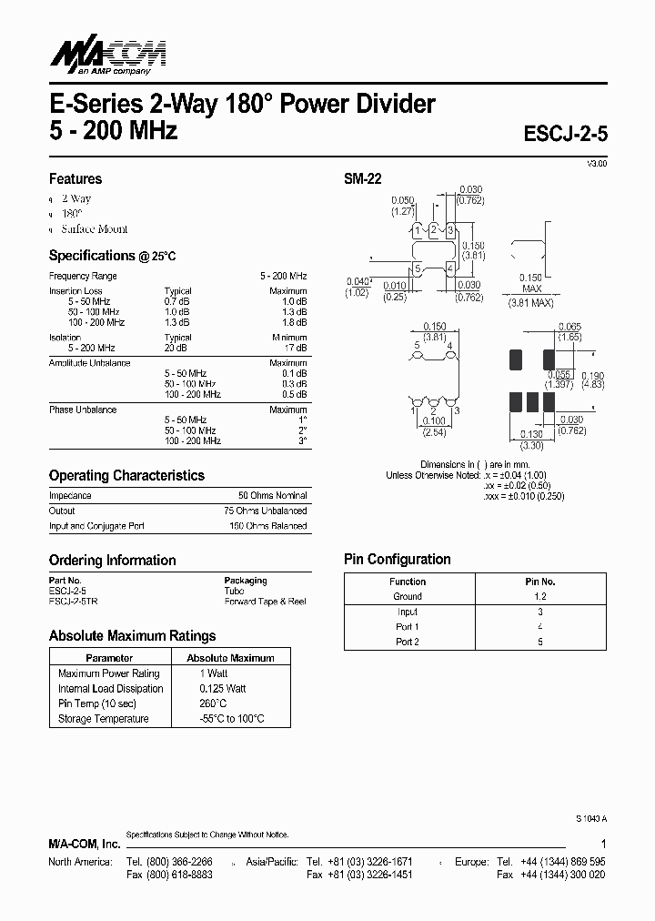 ESCJ-2-5TR_1237827.PDF Datasheet