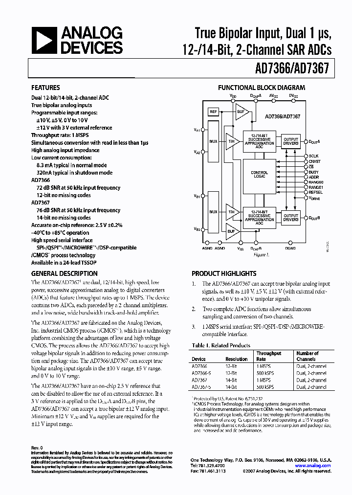 AD7366_937005.PDF Datasheet