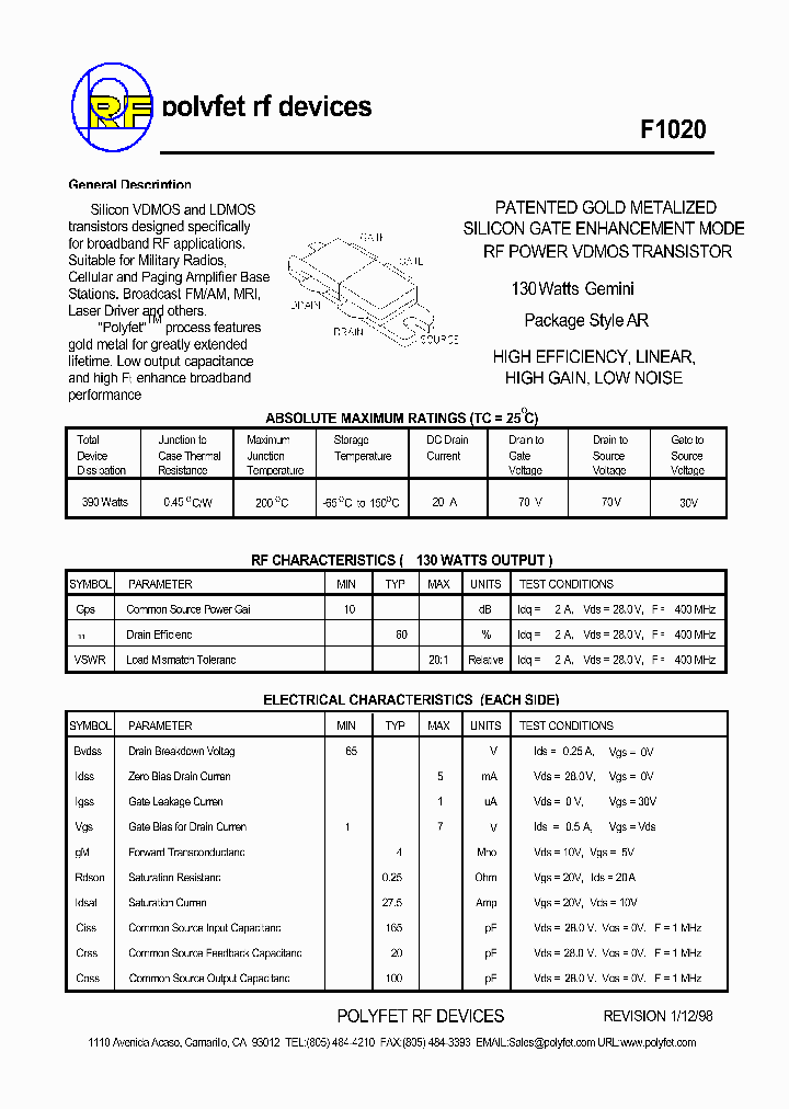 F1020_1238482.PDF Datasheet