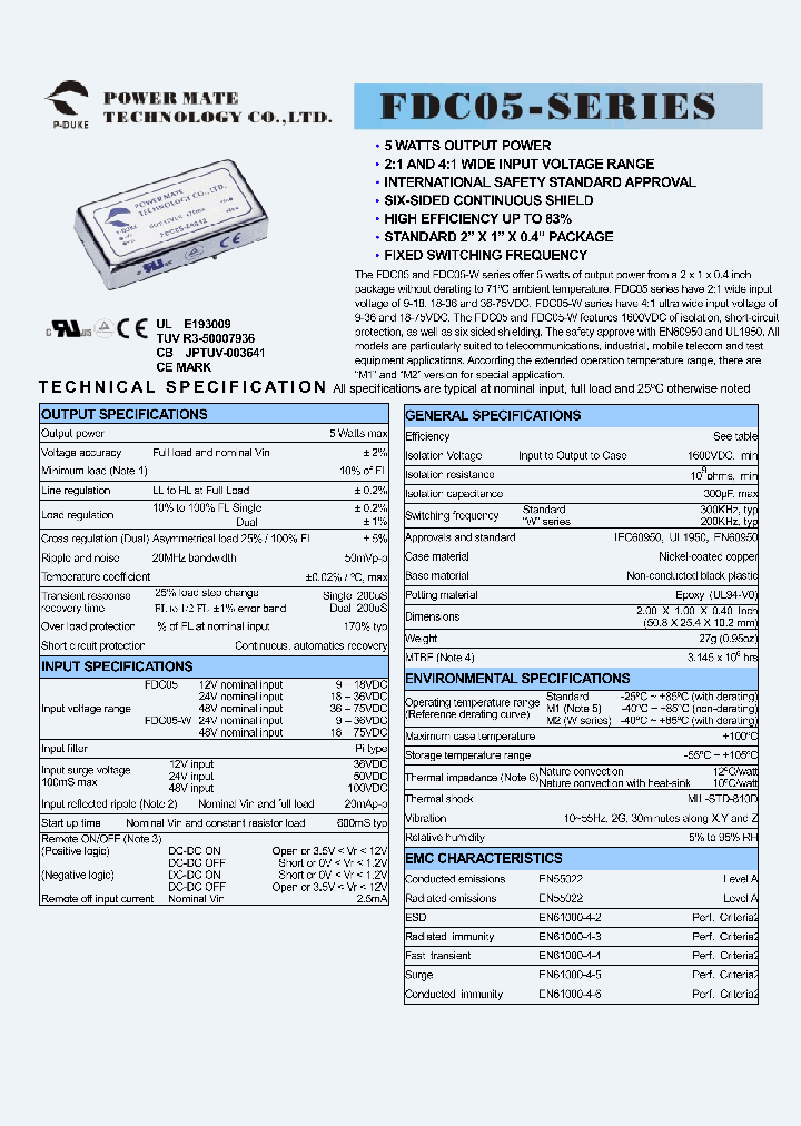 FDC05-48S33W_1239231.PDF Datasheet