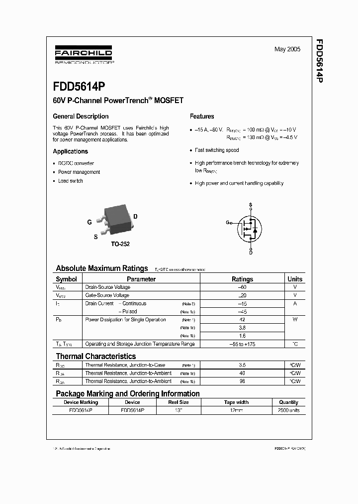 FDD5614P05_1239350.PDF Datasheet