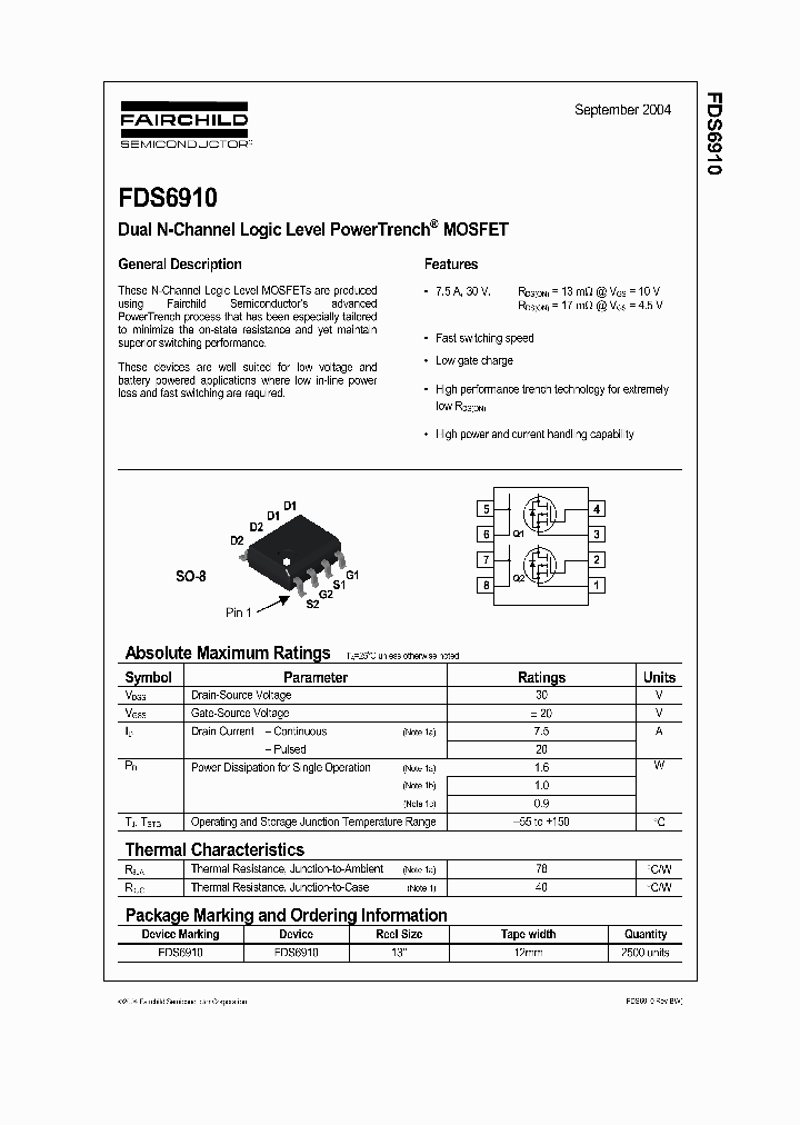 FDS6910_1239738.PDF Datasheet