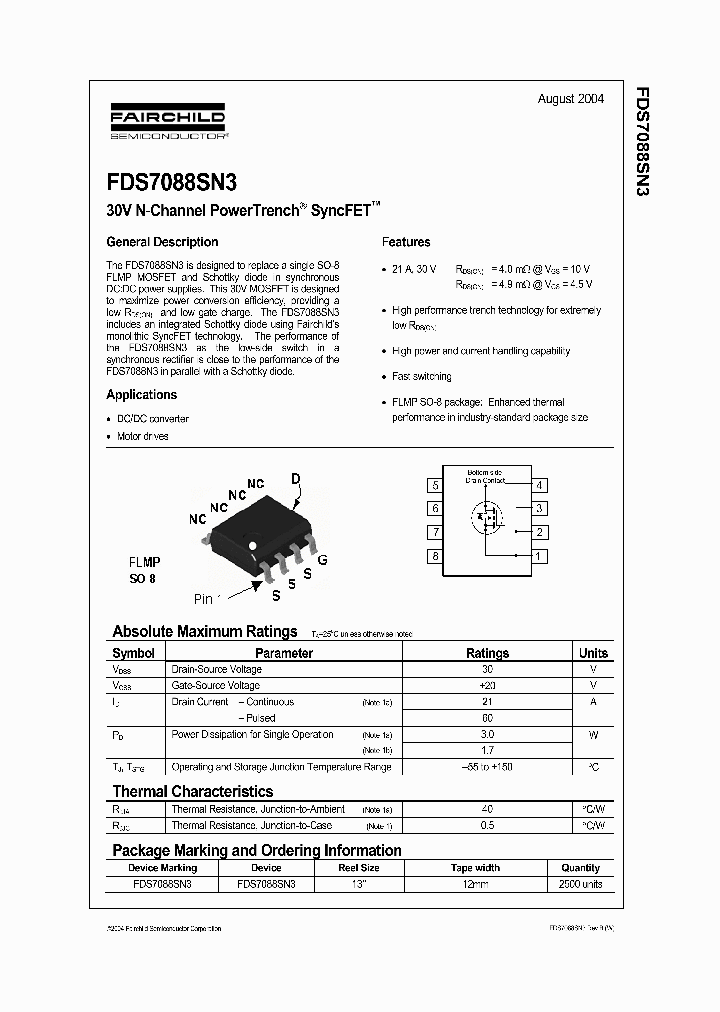 FDS7088SN3_1023741.PDF Datasheet