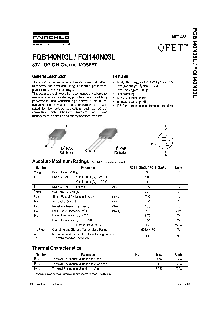 FQI140N03L_1241564.PDF Datasheet