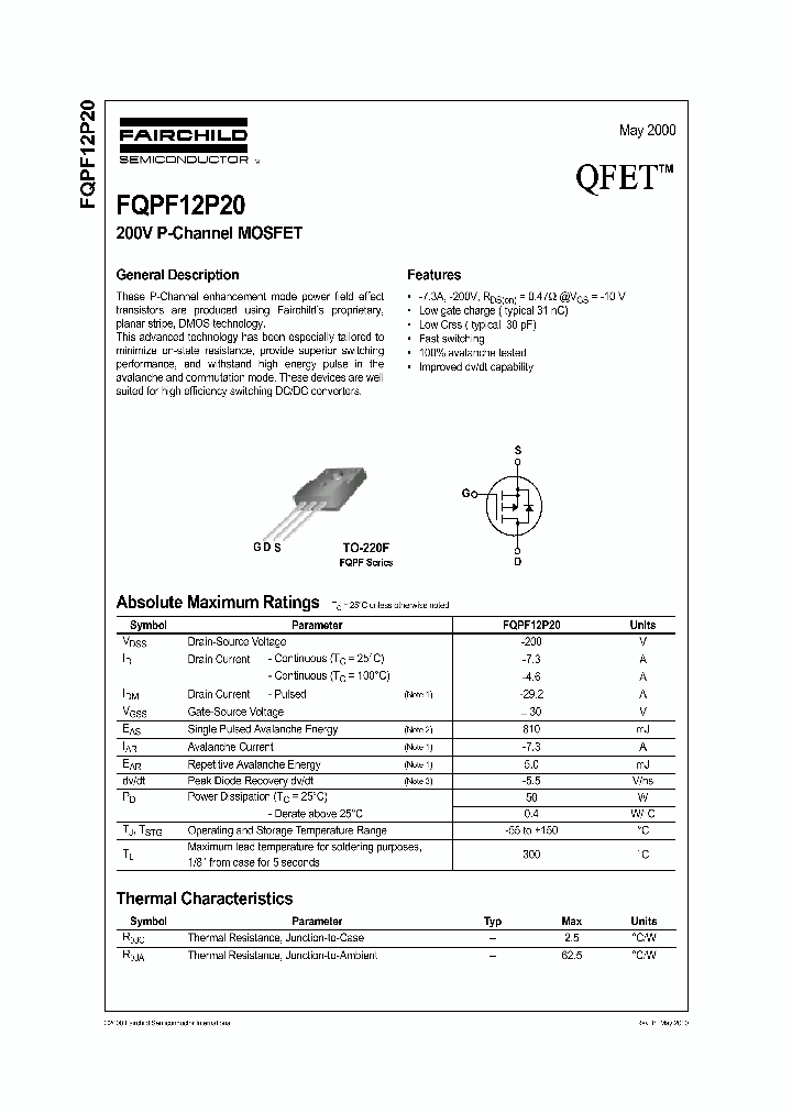 FQPF12P20_1241804.PDF Datasheet