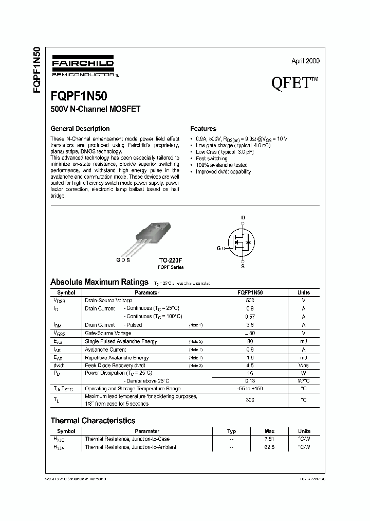 FQPF1N50_1174247.PDF Datasheet