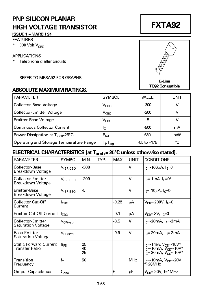 FXTA92_1243635.PDF Datasheet