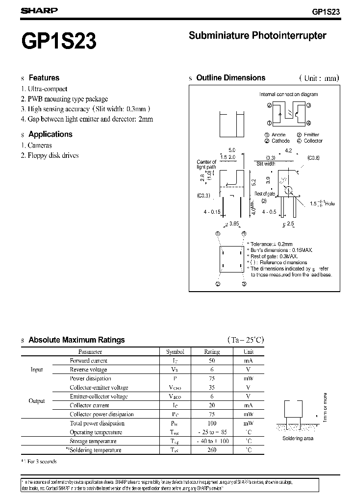 GP1S23_1245529.PDF Datasheet