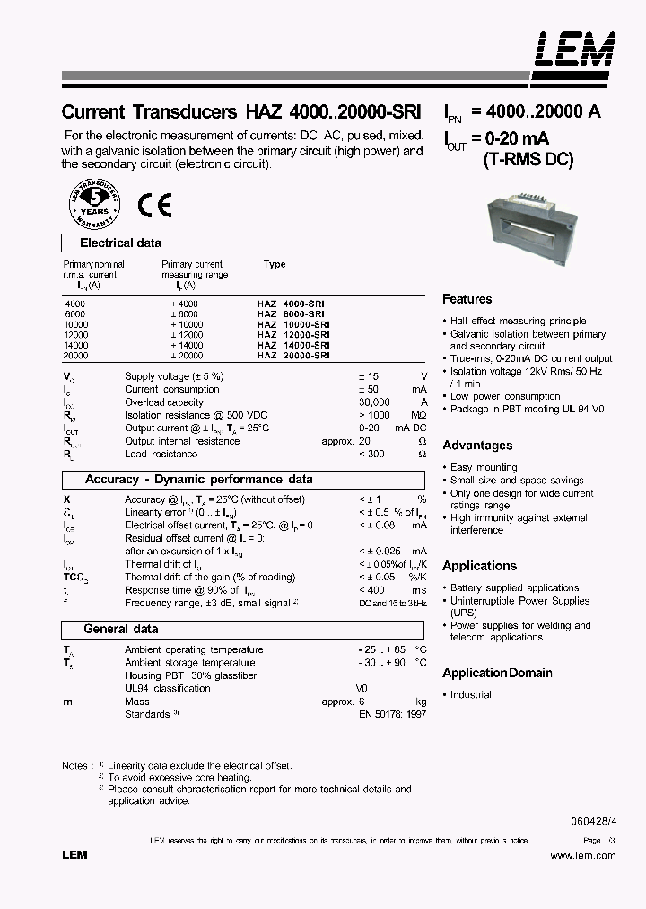 HAZ6000-SRI_1247312.PDF Datasheet