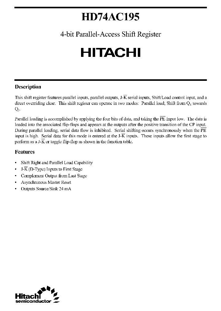 HD74AC195_1248182.PDF Datasheet