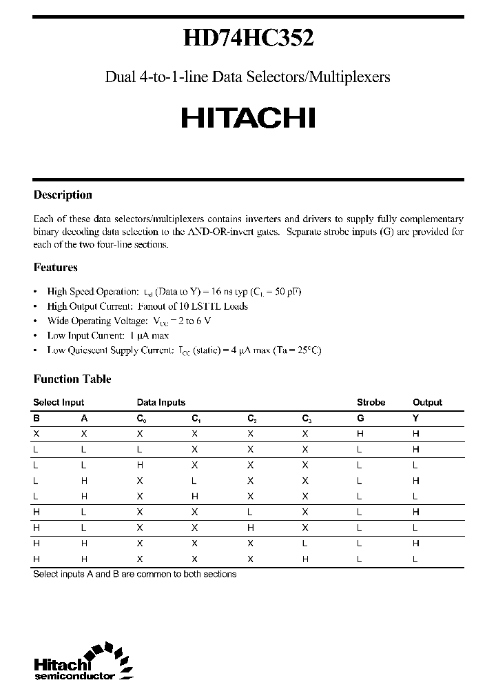 HD74HC352_1248330.PDF Datasheet