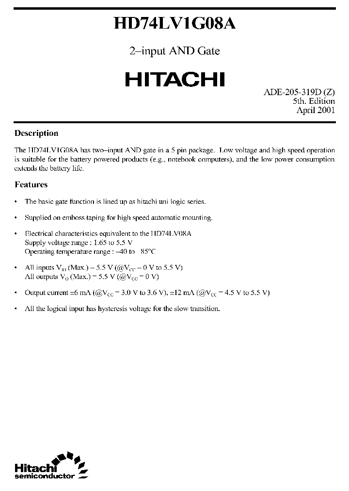 HD74LV1G08A_1248503.PDF Datasheet