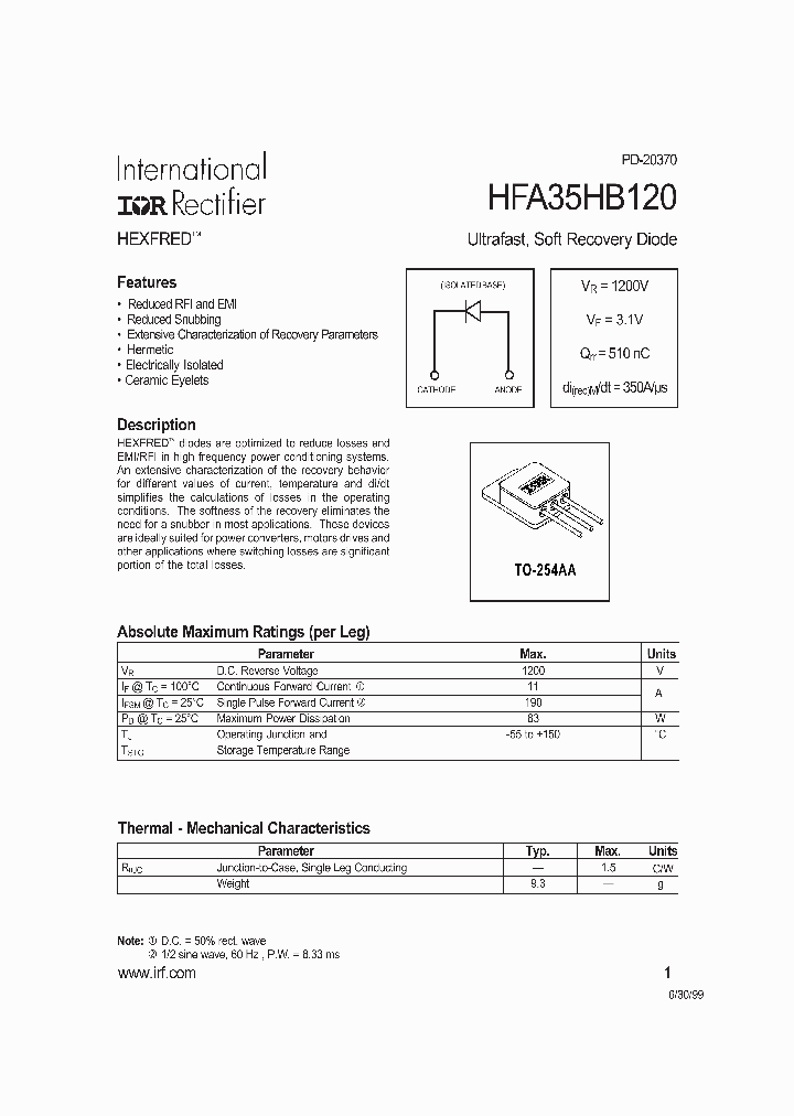HFA35HB120_1249244.PDF Datasheet