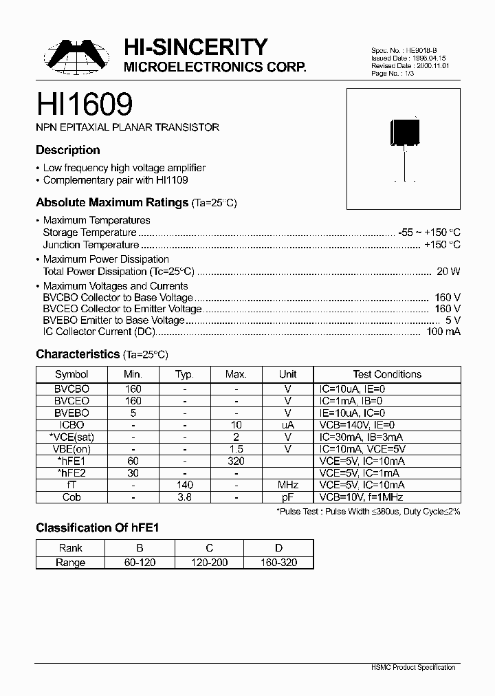 HI1609_1249695.PDF Datasheet