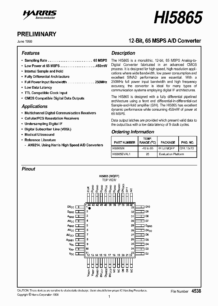 HI5865_1139412.PDF Datasheet