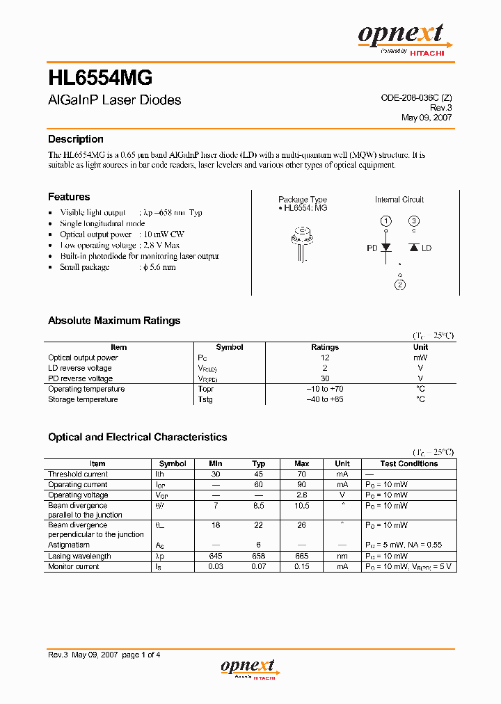 HL6554MG_1250135.PDF Datasheet