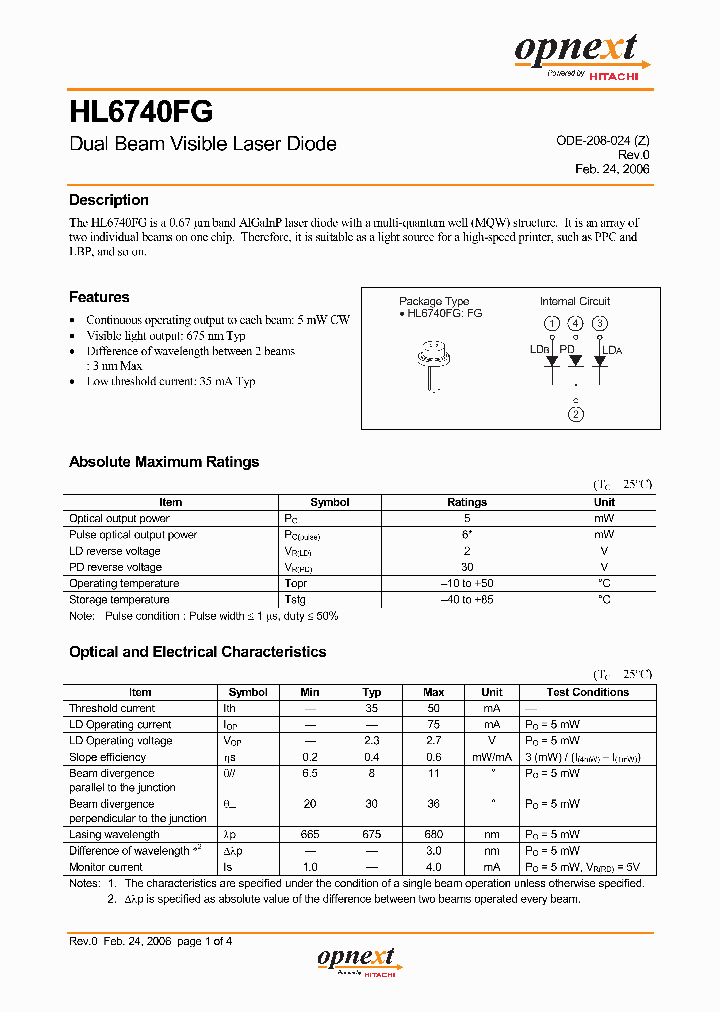 HL6740FG_1250144.PDF Datasheet