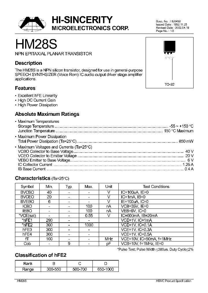 HM28_1134486.PDF Datasheet