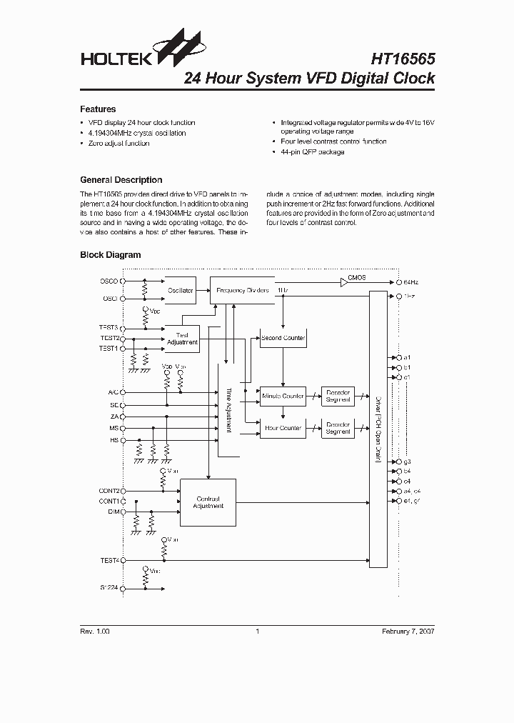 HT16565_1174673.PDF Datasheet