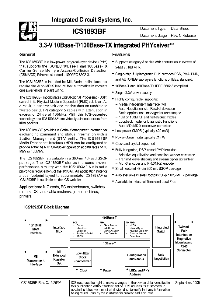 ICS1893BF_607484.PDF Datasheet