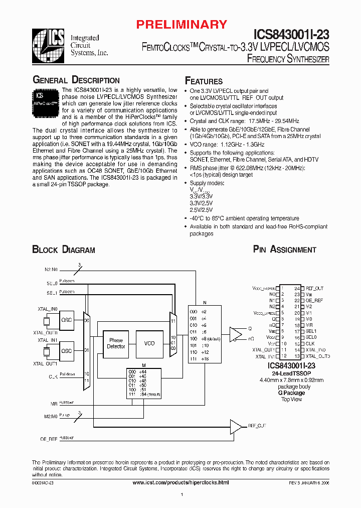 ICS843001I-23_1252968.PDF Datasheet