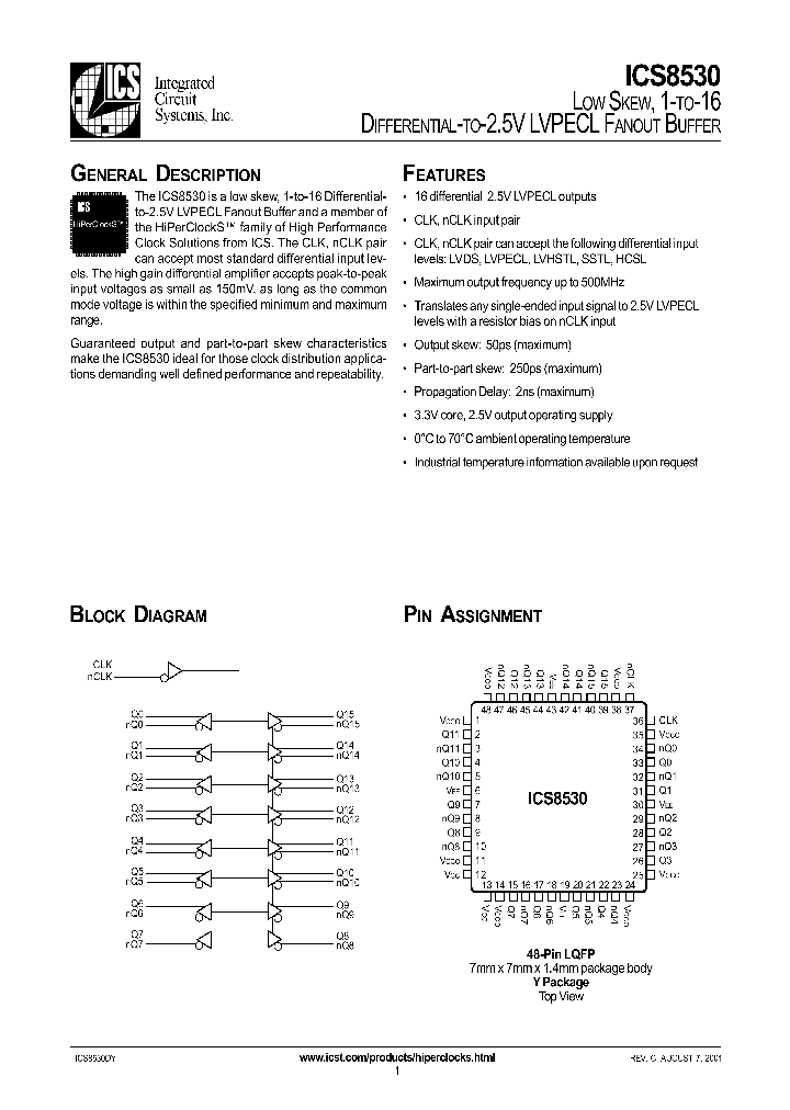 ICS8530DYT_1253106.PDF Datasheet