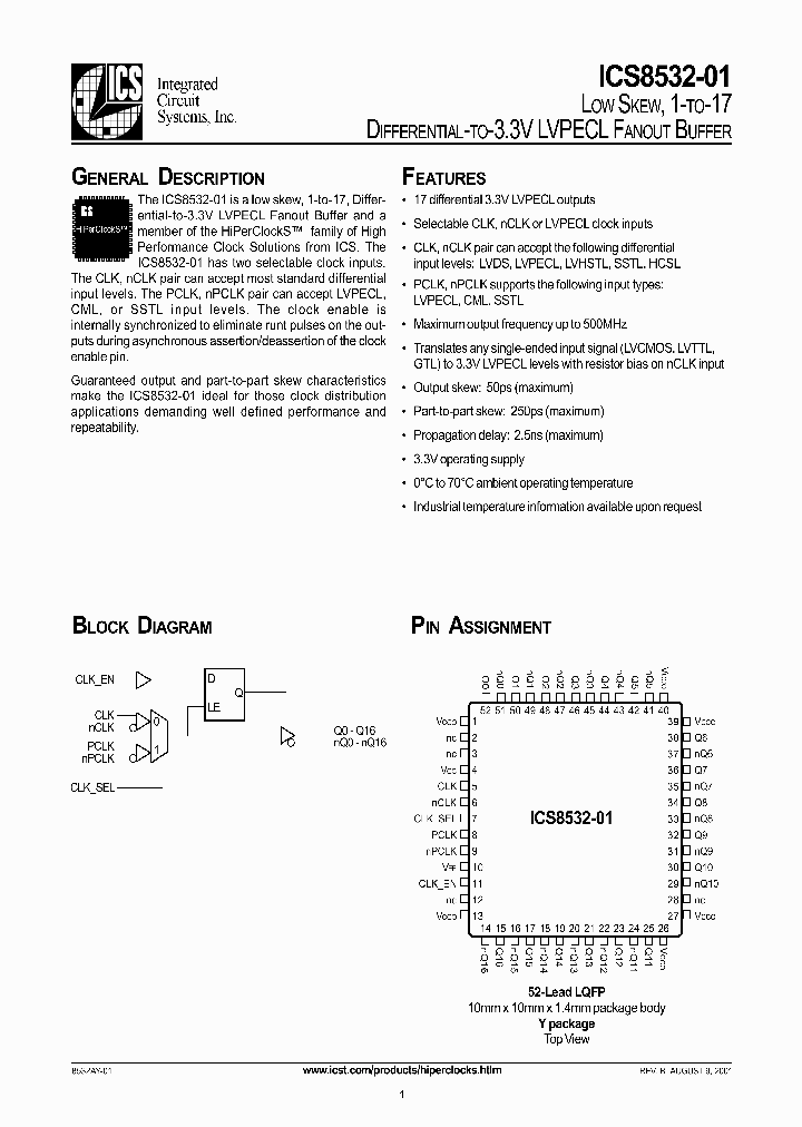 ICS8532AY-01T_1253125.PDF Datasheet
